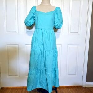 Hyfve backless puff sleeve midi/maxi dress